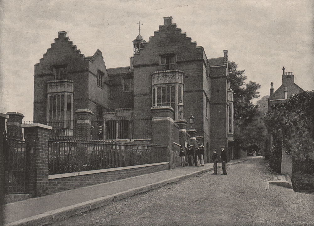 The Old School, Harrow. London. Education 1896 antique print picture